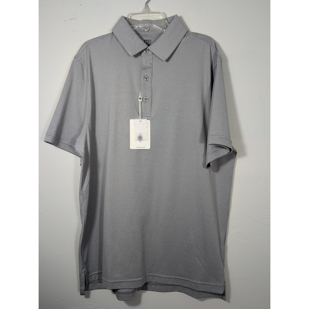 NWT Men's GL‎ Graham Luxe Short Sleeve Polo Golf Shirt Gunmetal Medium
